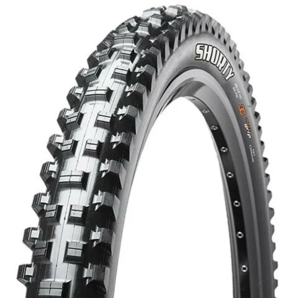 Maxxis Shorty Pneu Pliable 27.5×2.40″ WT DH 3C MaxxGrip TLR, Noir boutique 1