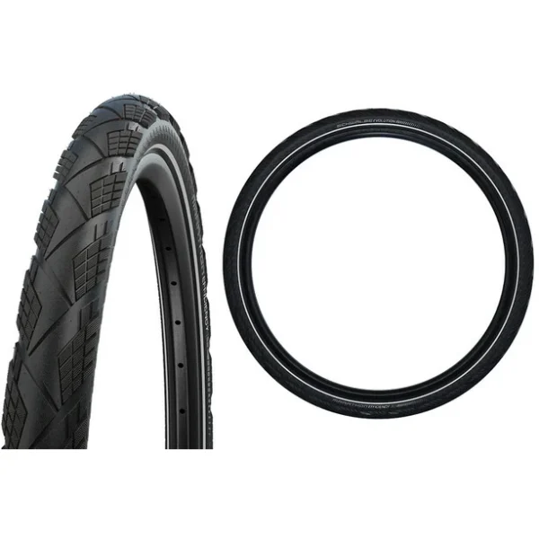 soldes officiel Schwalbeschwalbe-marathon SCHWALBE Marathon Efficiency Evo Pneu Pliable 27.5×2.35″ Addix Race V-Guard E-50 TLE Reflex, Noir 1